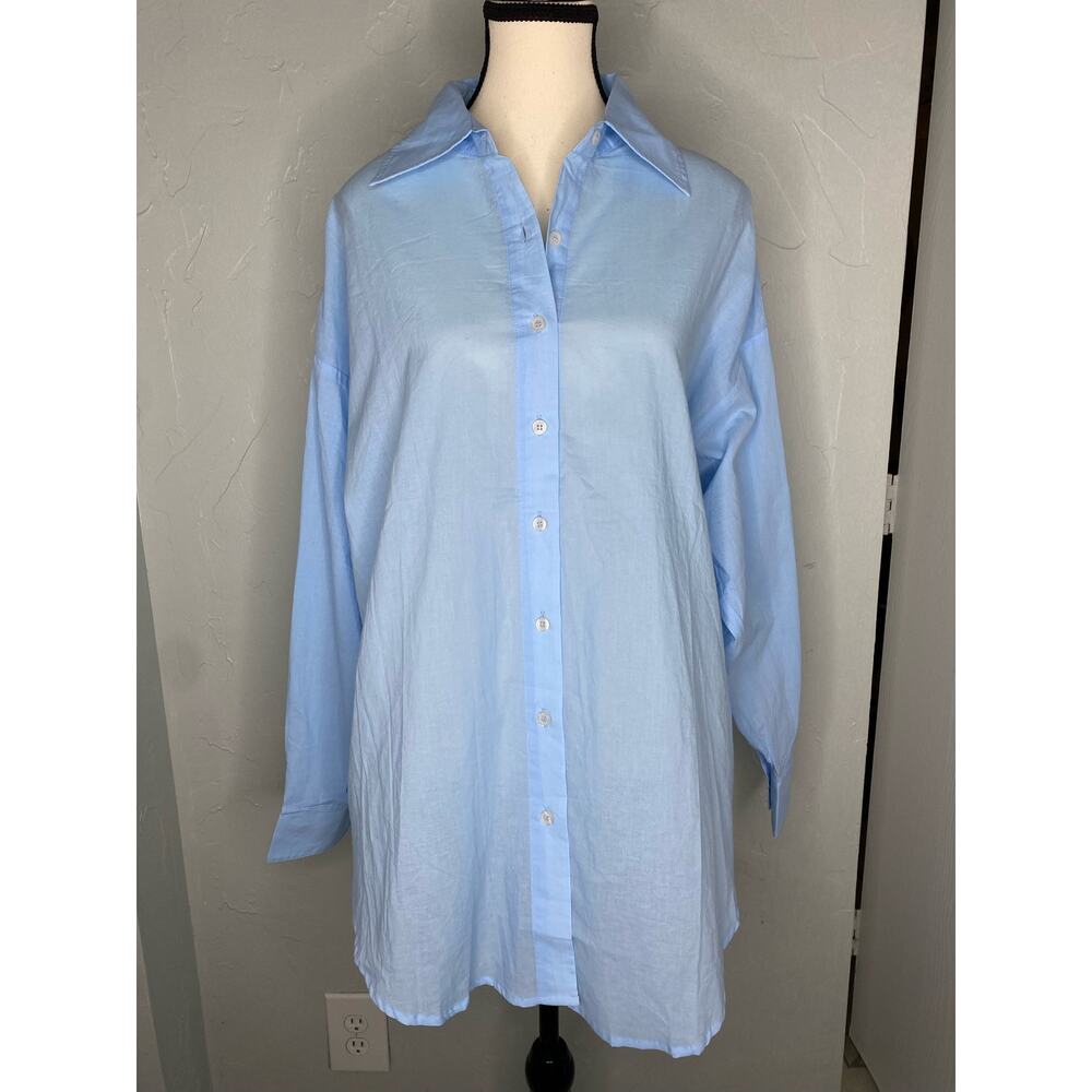 Charlie Holiday Anthropologie Maple Shirt Blue - Picture 5 of 8